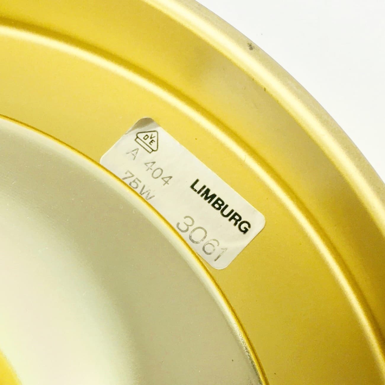 1/2 Lampa sufitowa/plafon lub kinkiet, kinkiet, szkło, mosiądz, Limburg, Niemcy, lata 60./70. - 314042
