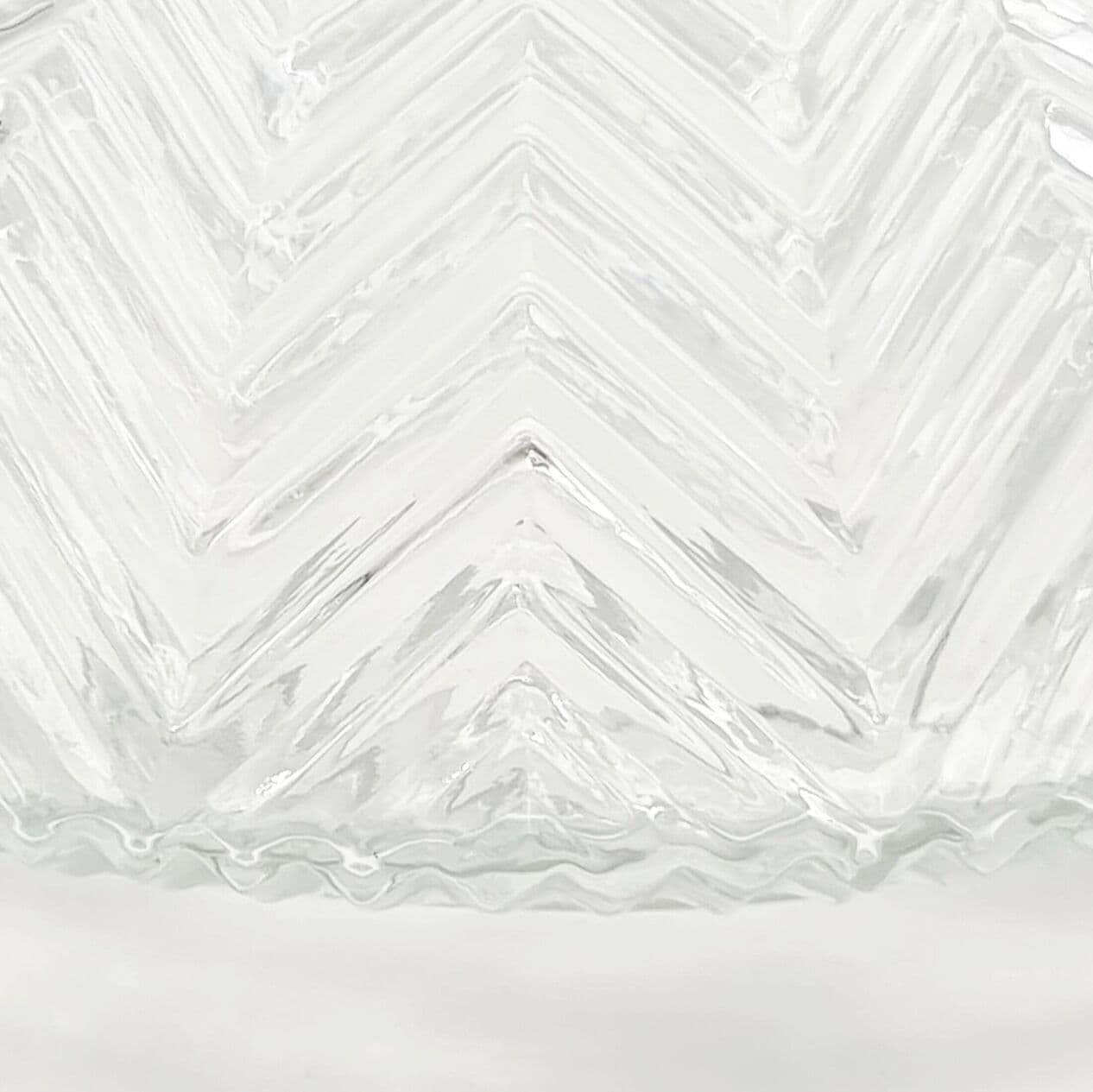 Para plafonów geometrycznych, szkło transparentne kryształ, Niemcy, lata 70. - 296091