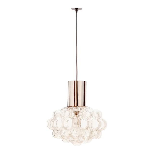 Lampa sufitowa Bubble, szkło transparentne, chrom, proj. H. Tynell, Limburg, Niemcy, lata 60. - WYMIARY