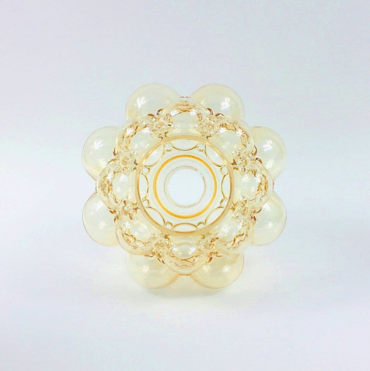 Lampa sufitowa Bubble, szkło złociste, mosiądz, proj. H. Tynell, Limburg, Niemcy, lata 60. - 296041