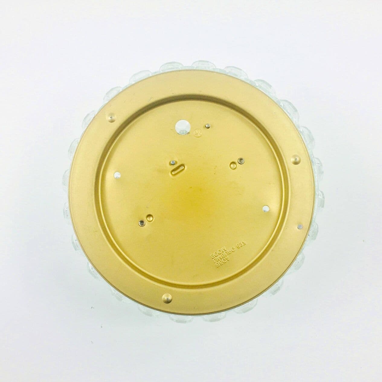 Lampa sufitowa Bubble, szkło transparentne, mosiądz złoty, proj. H. Tynell, Limburg, Niemcy, lata 60. - 295998