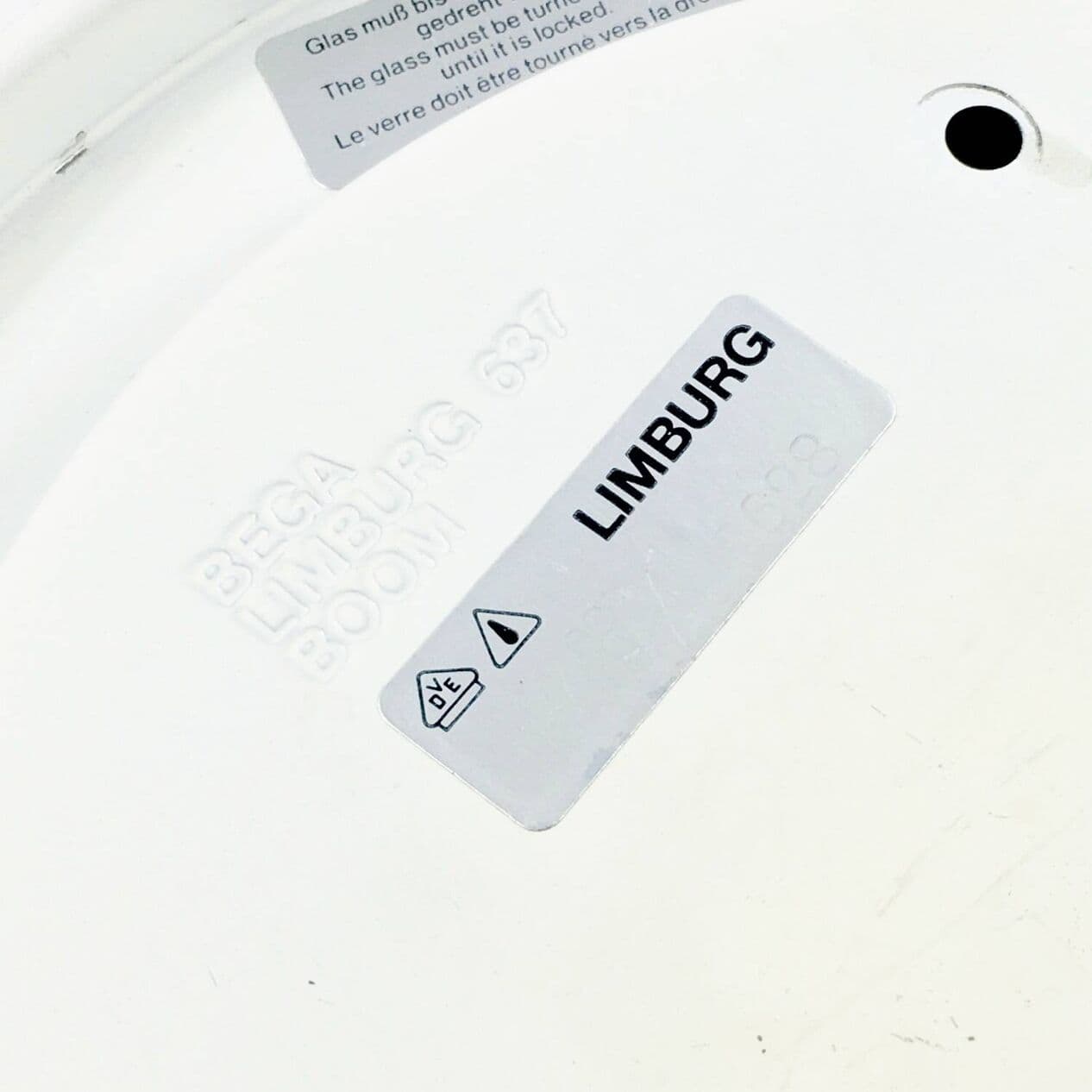 Lampa sufitowa Bubble, szkło transparentne, mosiądz złoty, proj. H. Tynell, Limburg, Niemcy, lata 60. - 295999