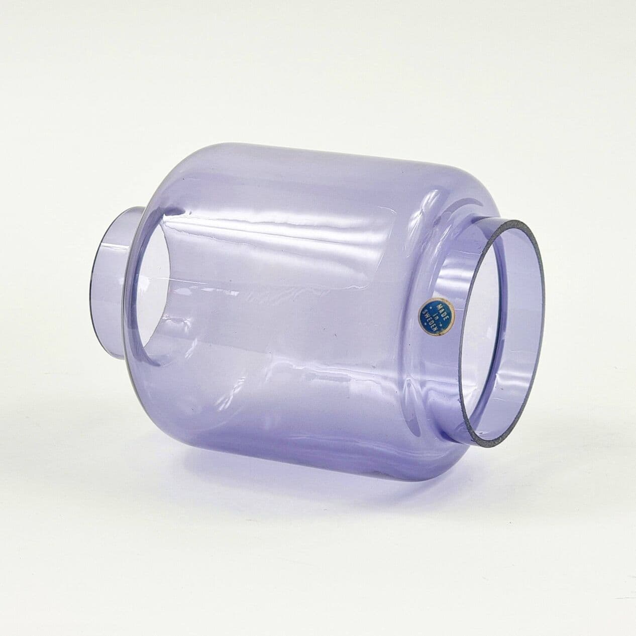 Świecznik, szkło fioletowe, mosiądz, proj. H.-A. Jakobsson, Szwecja, lata 60. - 295984