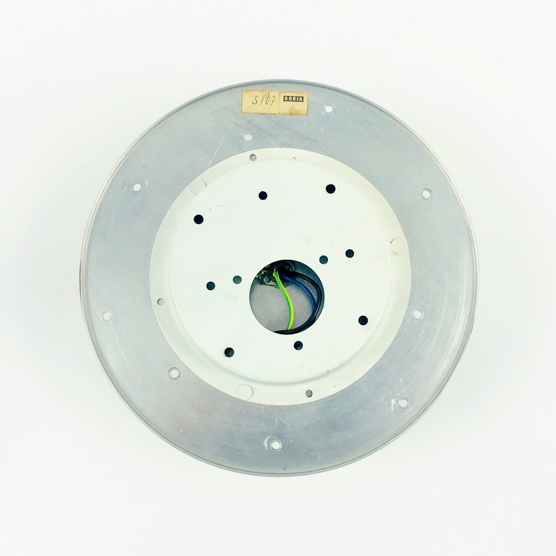 Plafon/Lampa sufitowa, szkło Murano transparentne, mosiądz, Doria Leuchten, Niemcy, lata 60./70. - 298936