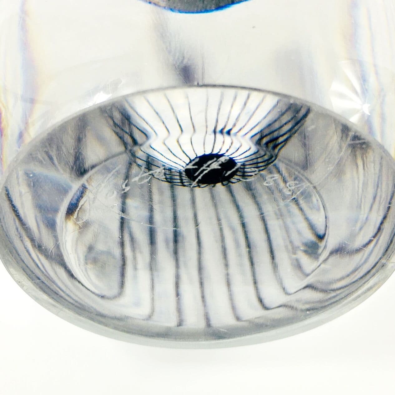 Wazon, czarny fioletowy transparentny, szkło kryształ, proj. V. Lindstrand, Szwecja, lata 60. - 295902