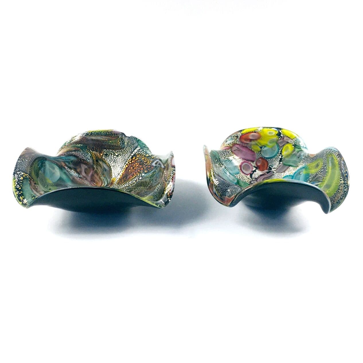 Pair of bowls Tutti Frutti, multicolor glass, by D. Martens, Italy, 1960s. - 295830