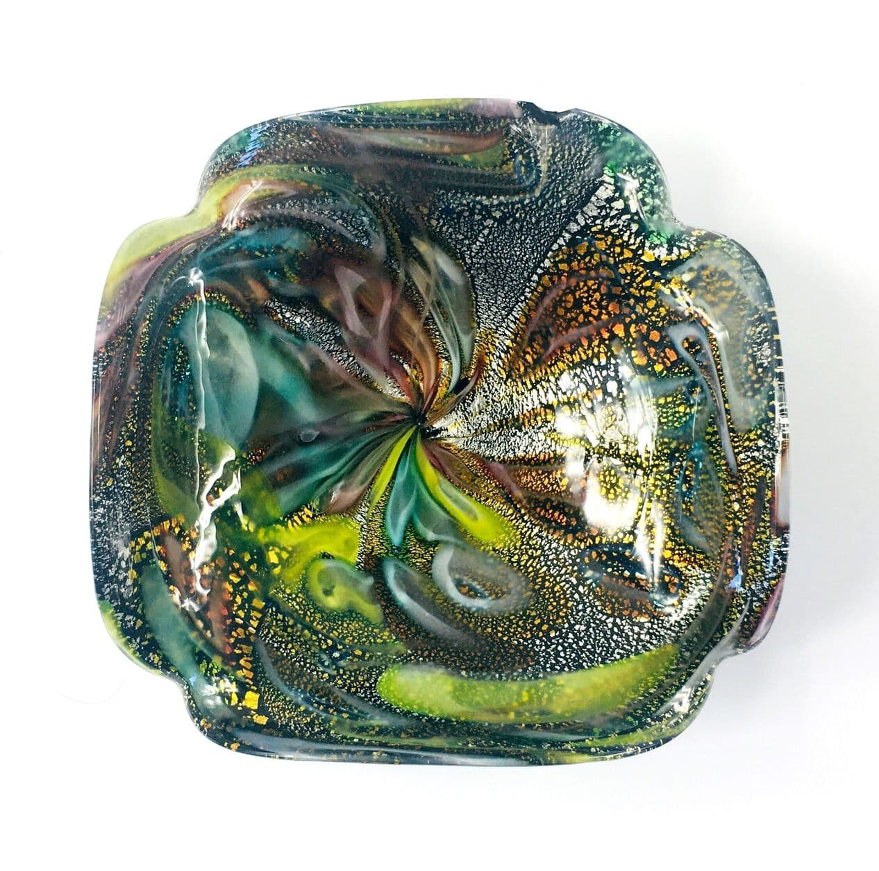 Pair of bowls Tutti Frutti, multicolor glass, by D. Martens, Italy, 1960s. - 295836