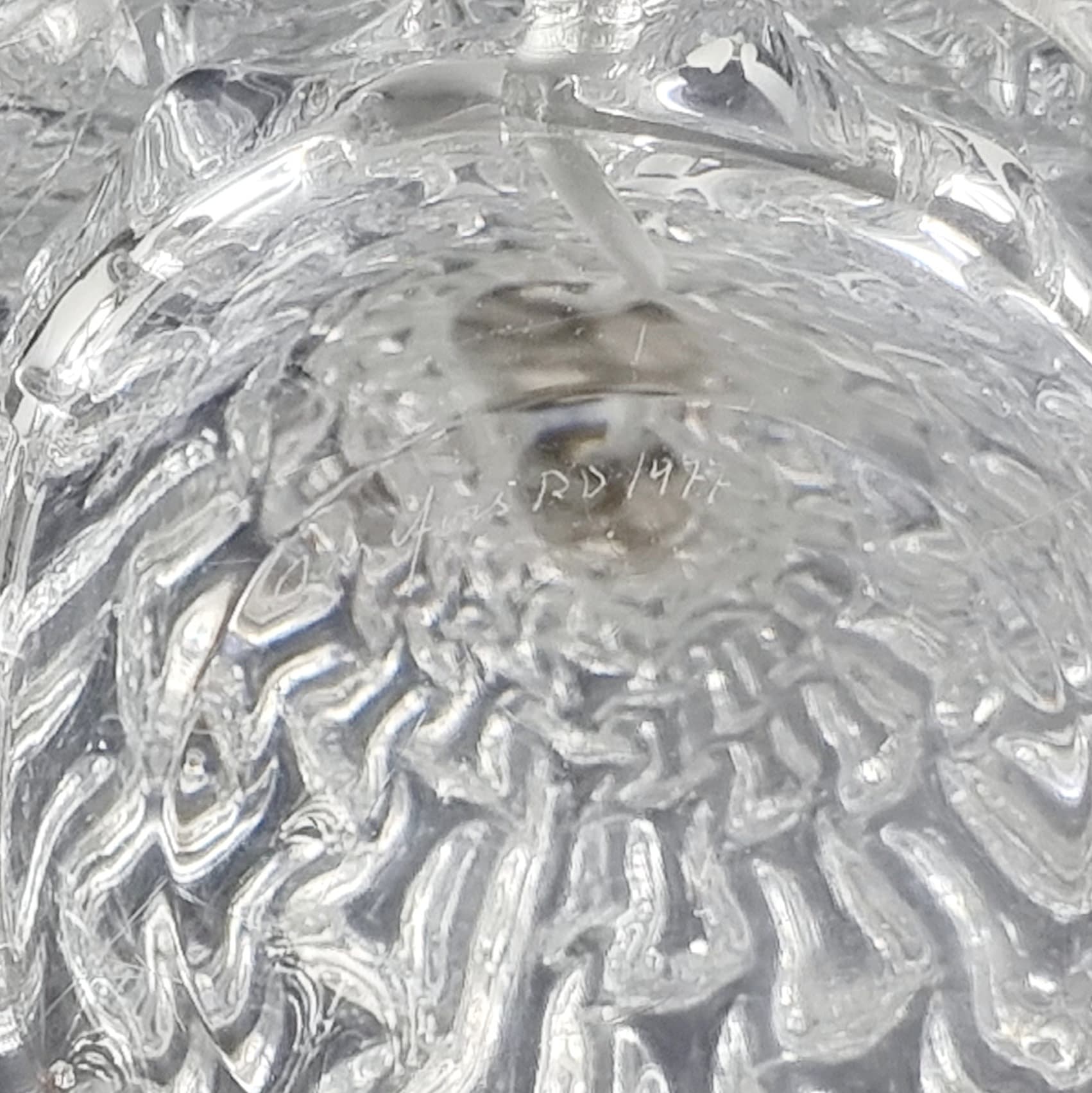 Para lamp stołowych, model RD 1477, szkło kryształowe transparentne, chrom, proj. C. Fagerlund, Orrefors, Szwecja, lata 60. - 299507