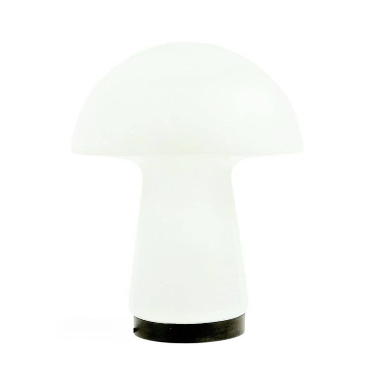 Lampa stołowa Space Age, szkło opalowe białe, podstawa czarna, Limburg, Niemcy, lata 60. - 295774