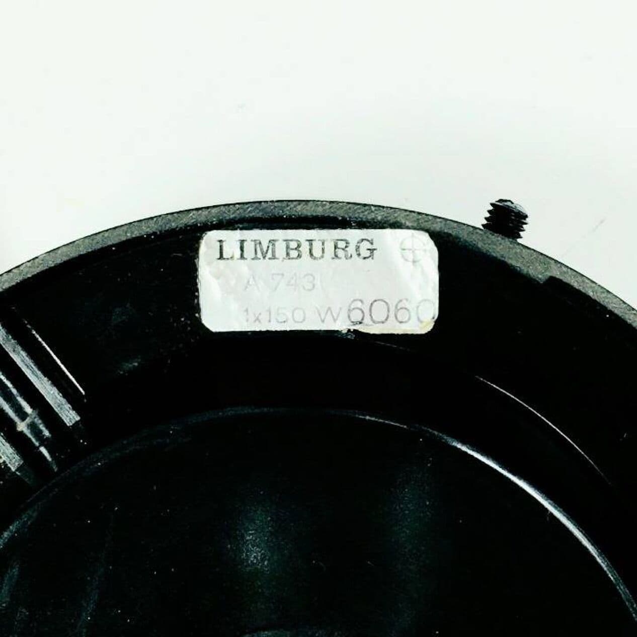 Lampa stołowa Space Age, szkło opalowe białe, podstawa czarna, Limburg, Niemcy, lata 60. - 295773