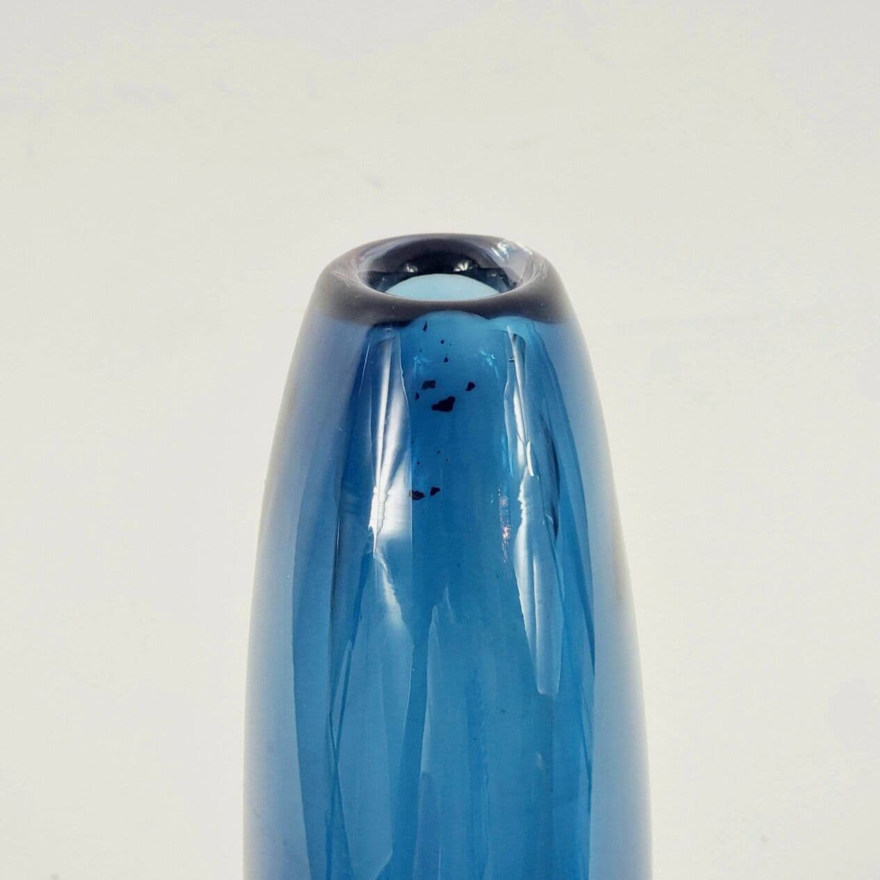 Vase, sommerso, blue transparent grey glass, by V. Lindstrand, Sweden, 1960s. - 295760