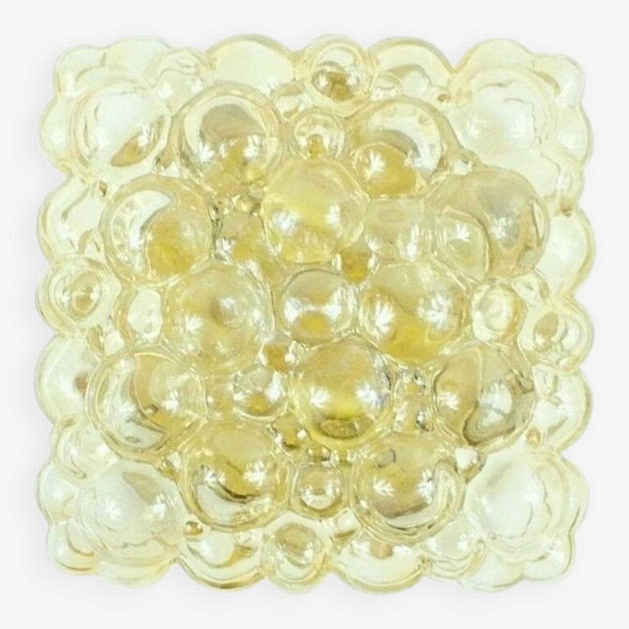 Lampa sufitowa Bubble, szkło złote, proj. H. Tynell, Limburg, Niemcy, lata 60. - 295734