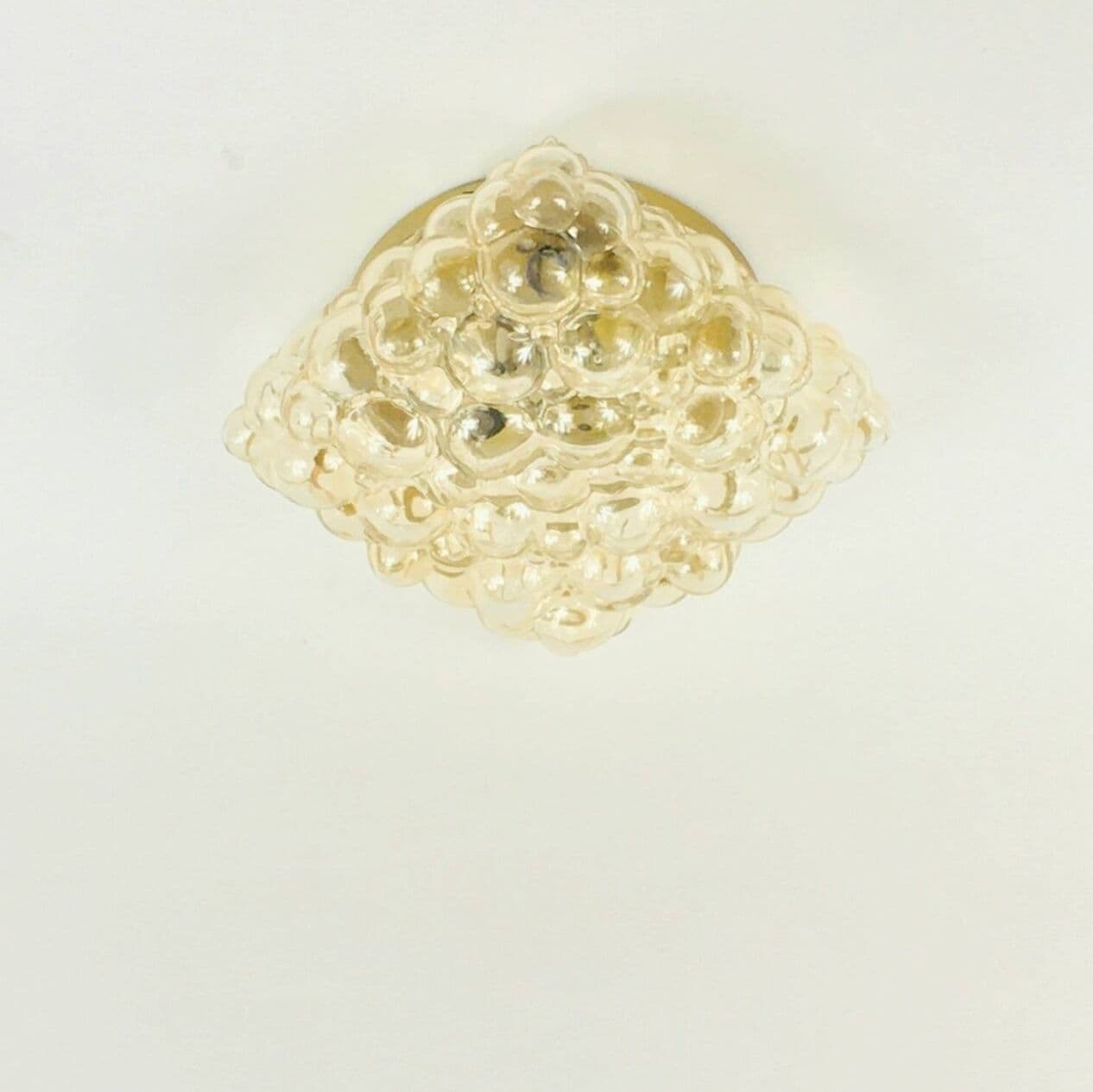 Lampa sufitowa Bubble, szkło złote, proj. H. Tynell, Limburg, Niemcy, lata 60. - 295735