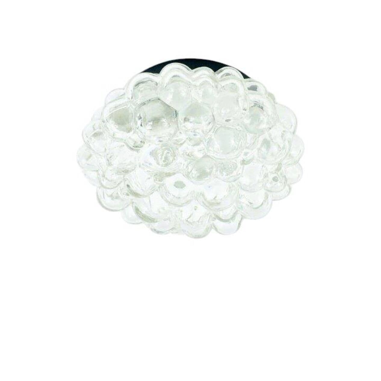 Lampa sufitowa Bubble, szkło przezroczyste, metal czarny, proj. H. Tynell, Limburg, Niemcy, lata 60. - 295708