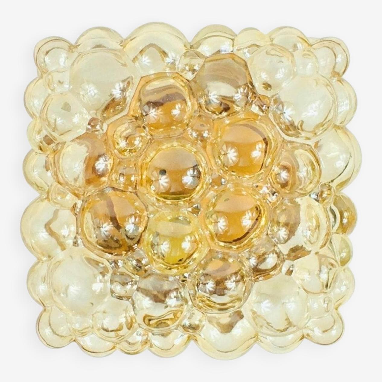 Lampa sufitowa Bubble, złoty, szkło kryształowe, proj. H. Tynell, Niemcy, lata 70. - 295661