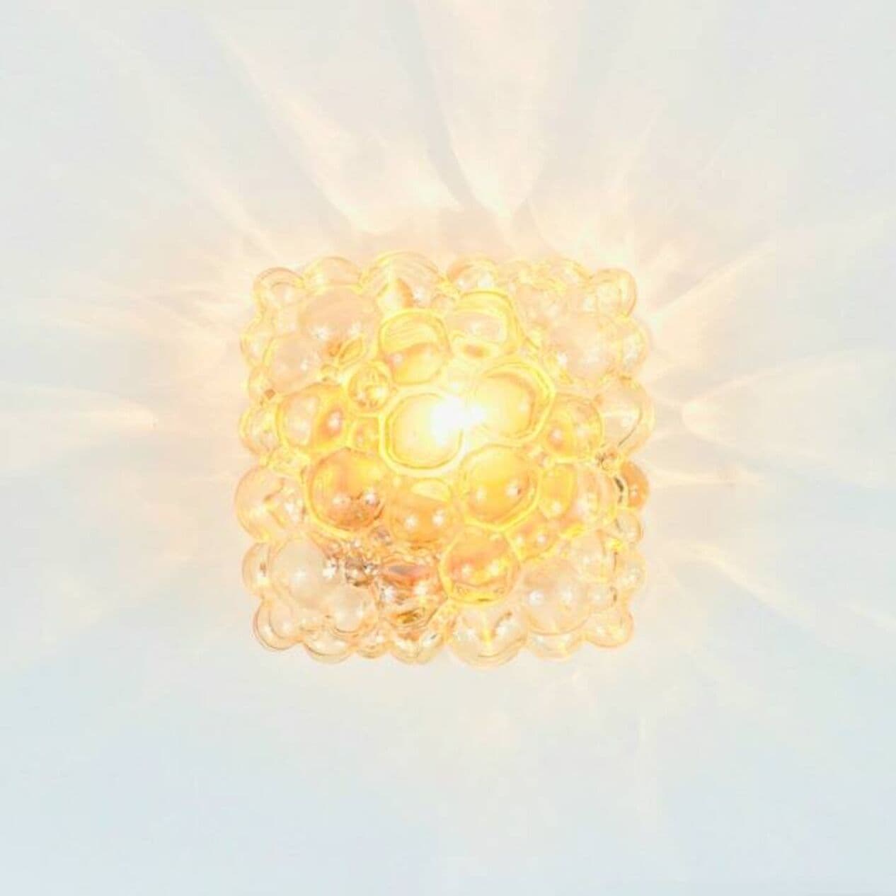 Lampa sufitowa Bubble, złoty, szkło kryształowe, proj. H. Tynell, Niemcy, lata 70. - 295667