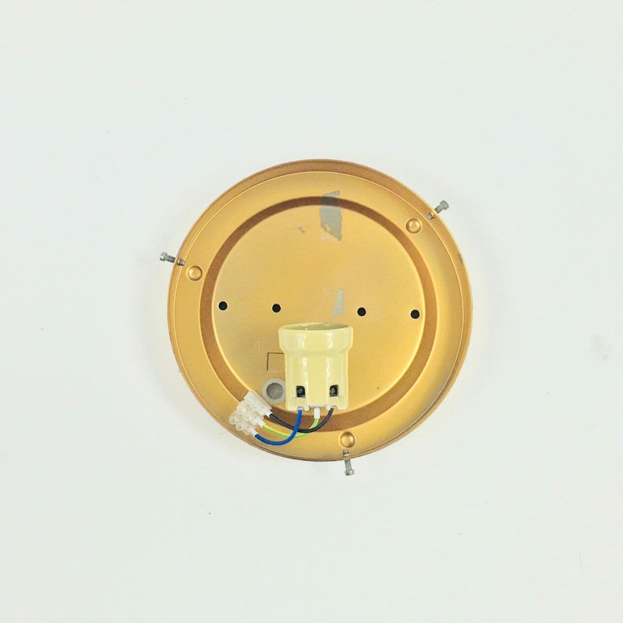 Lampa sufitowa Bubble, szkło złote transparentne, proj. H. Tynell, Limburg, Niemcy, lata 60. - 295604