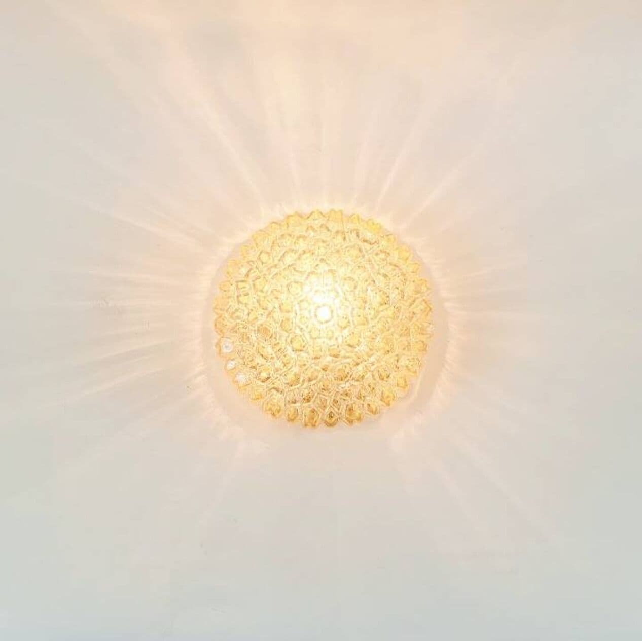 Kinkiet Bubble, szkło złote, proj. H. Tynell, Limburg, Niemcy, lata 70. - 295590