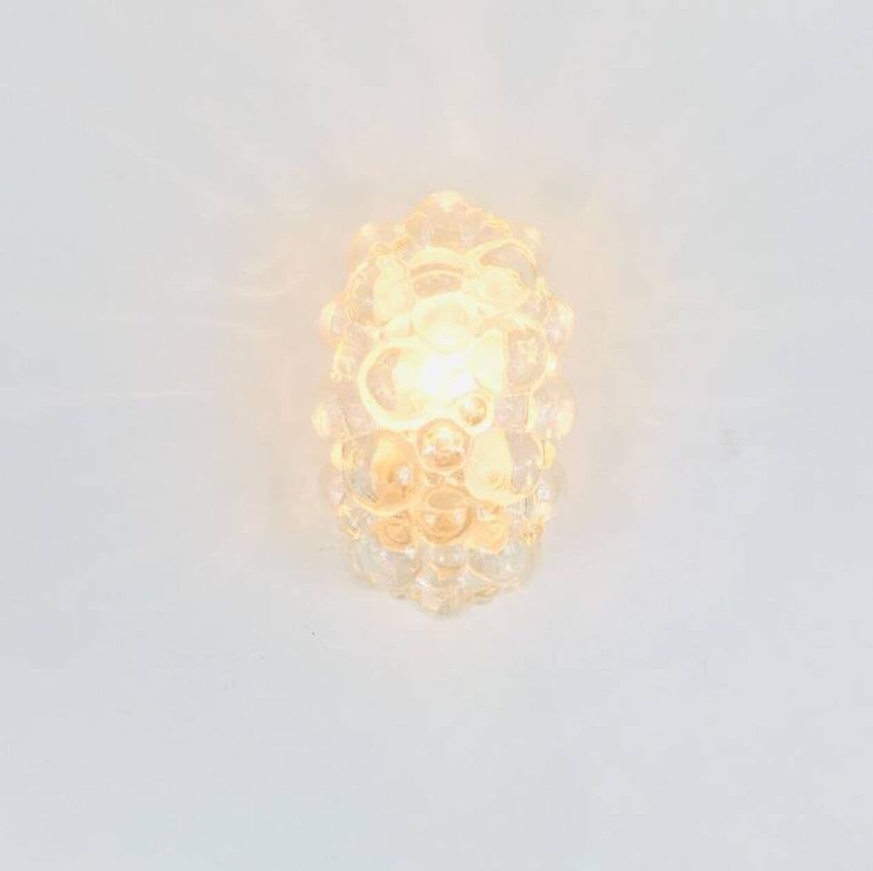 Kinkiet Bubble, szkło złoty, metal, proj. H. Tynell, Limburg, Niemcy, lata 60. - 295578