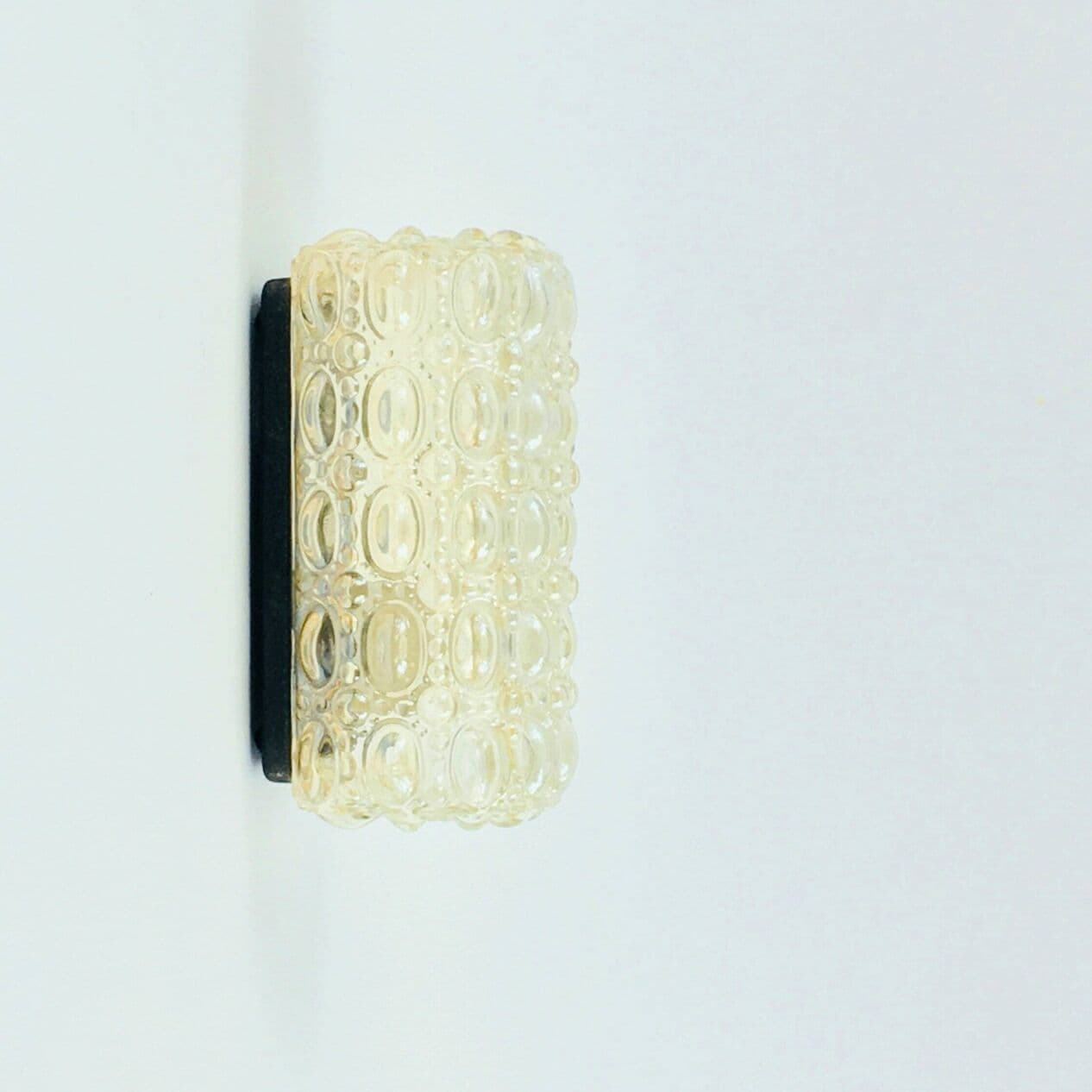 Kinkiet Sirius, szkło złote transparentne, mosiądz, proj. H. Tynell, Limburg, Niemcy, lata 60. - 295564