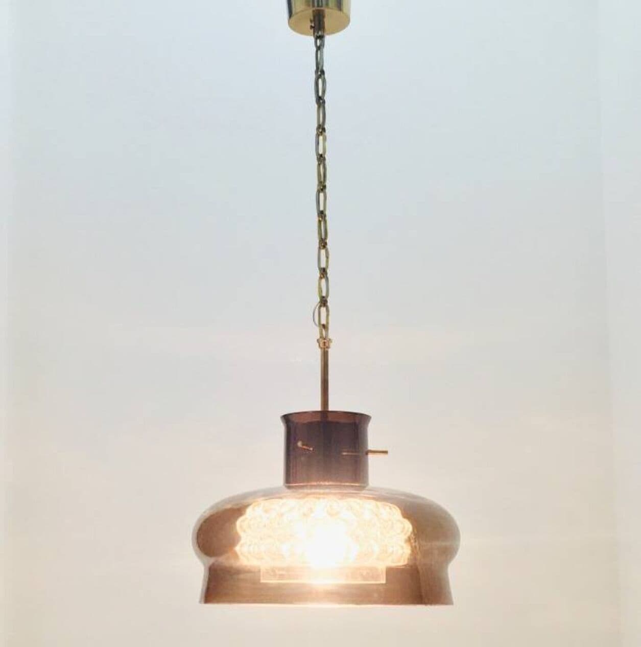 Lampa sufitowa 'Neptune', szkło, kryształ, proj. C. Fagerlund dla Orrefors, Szwecja, lata 60. - 295539