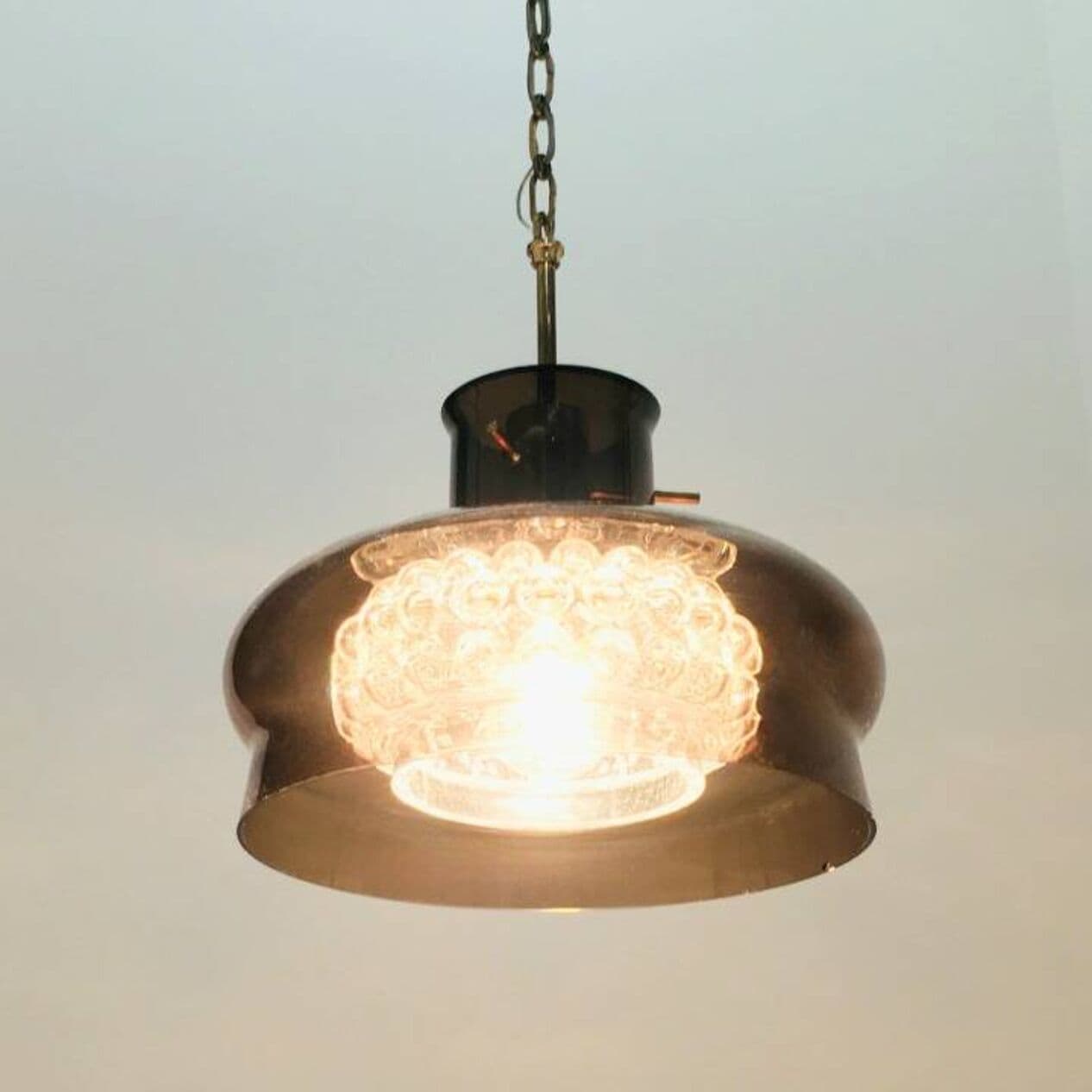 Lampa sufitowa 'Neptune', szkło, kryształ, proj. C. Fagerlund dla Orrefors, Szwecja, lata 60. - 295538