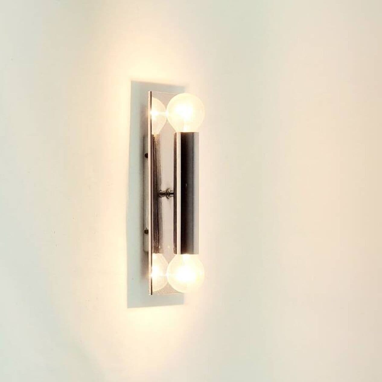 Para kinkietów Sputnik, chrom srebrny, Doria Leuchten, Niemcy, lata 70. - 295527