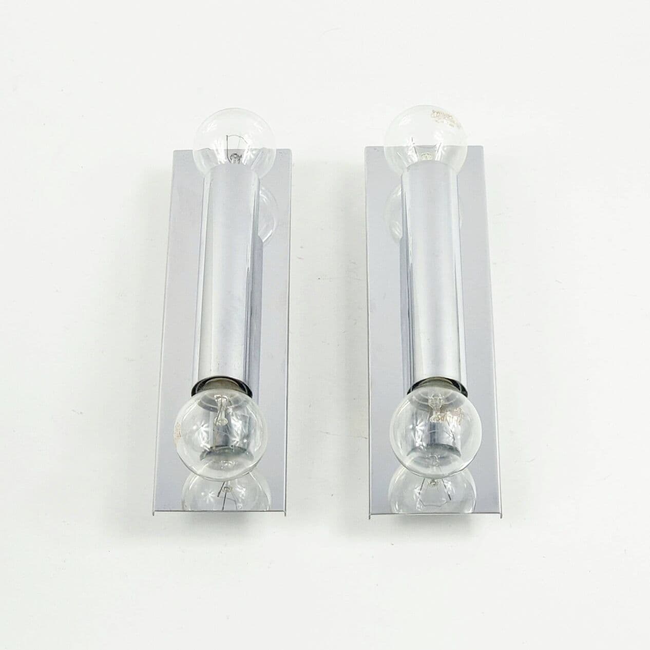 Para kinkietów Sputnik, chrom srebrny, Doria Leuchten, Niemcy, lata 70. - 295528