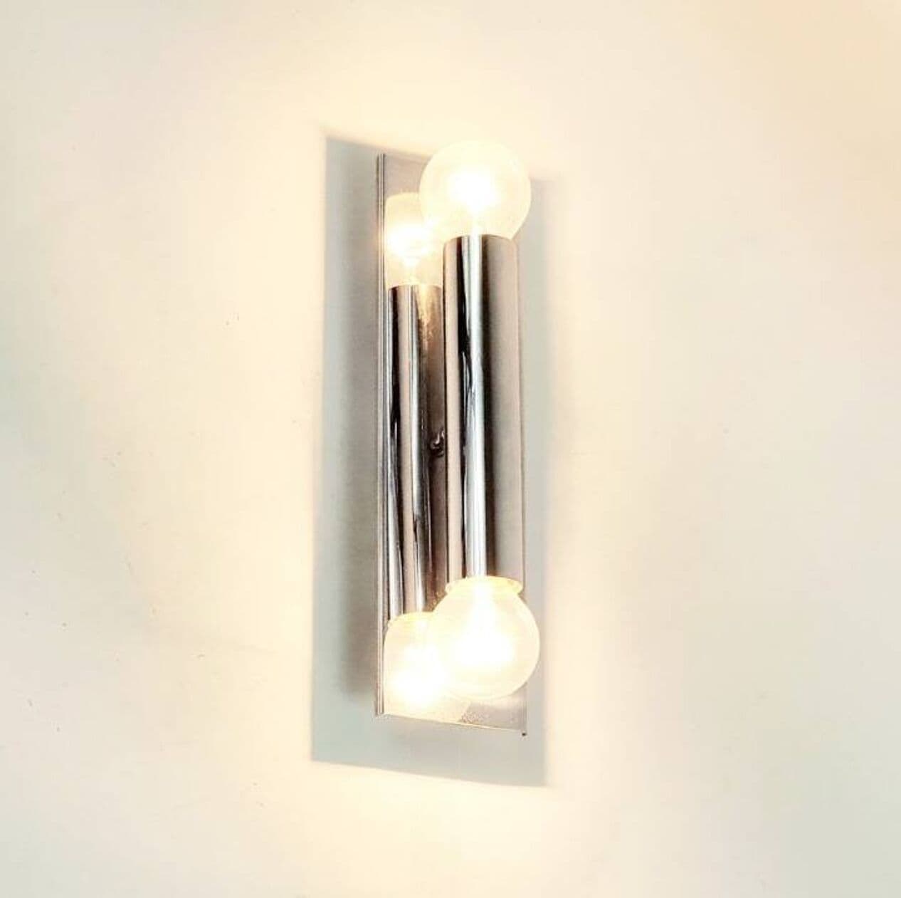 Para kinkietów Sputnik, chrom srebrny, Doria Leuchten, Niemcy, lata 70. - 295526