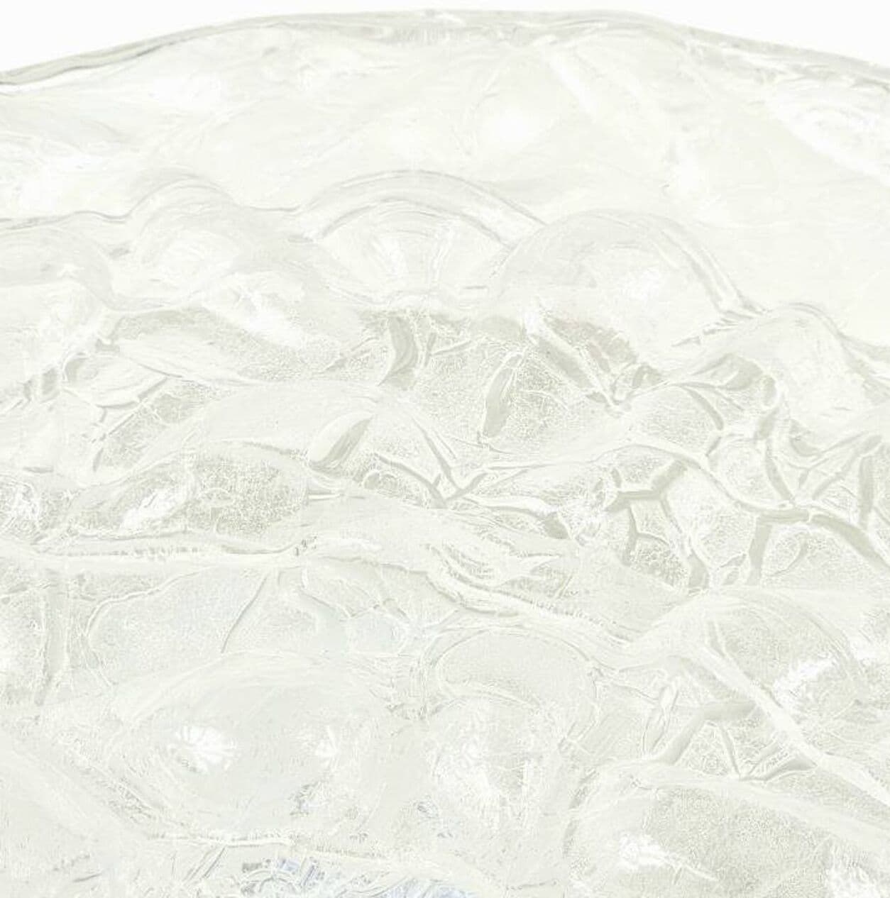 Plafon Murano Ice Glass, szkło transparentne, aluminium złoty, Doria Leuchten, Niemcy, lata 60. - 295495