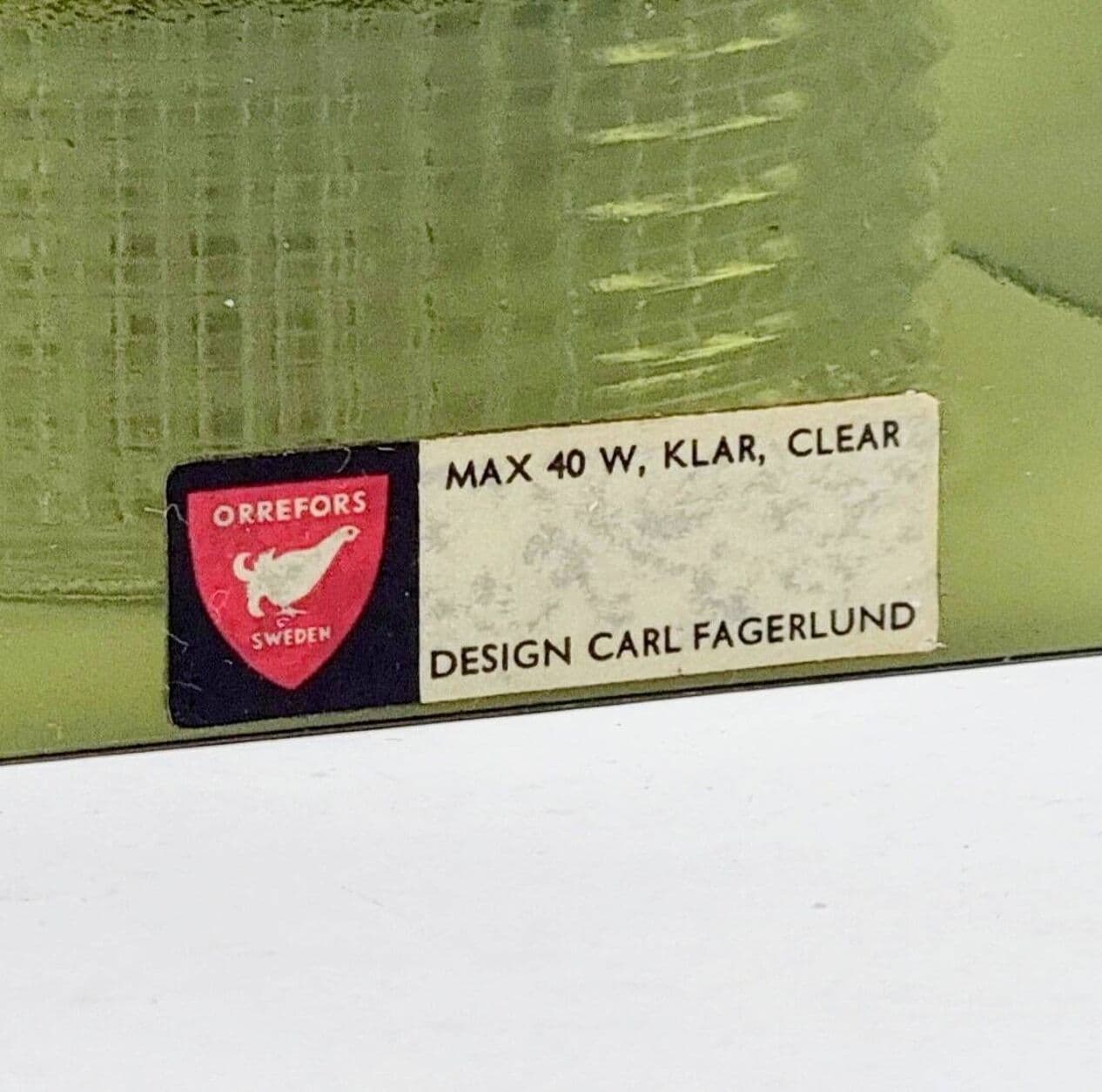 Lampa sufitowa, szkło, kryształ, proj. C. Fagerlund dla Orrefors, Szwecja, lata 60. - 295483