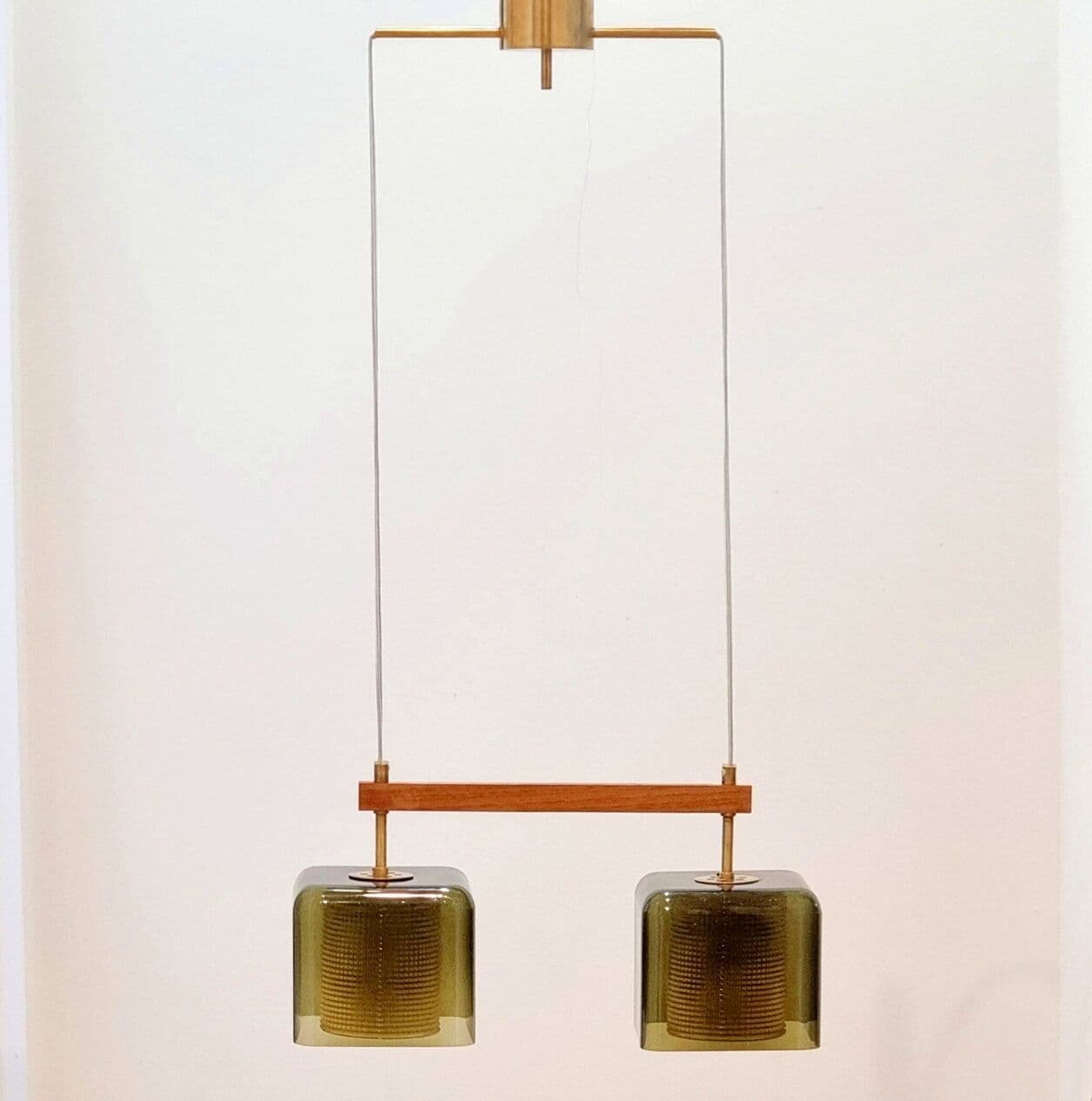 Lampa sufitowa, szkło, kryształ, proj. C. Fagerlund dla Orrefors, Szwecja, lata 60. - 295481