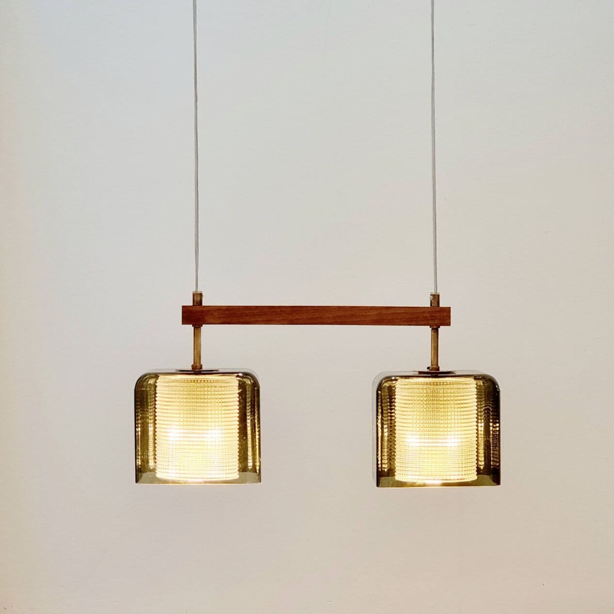 Lampa sufitowa, szkło, kryształ, proj. C. Fagerlund dla Orrefors, Szwecja, lata 60. - 295484