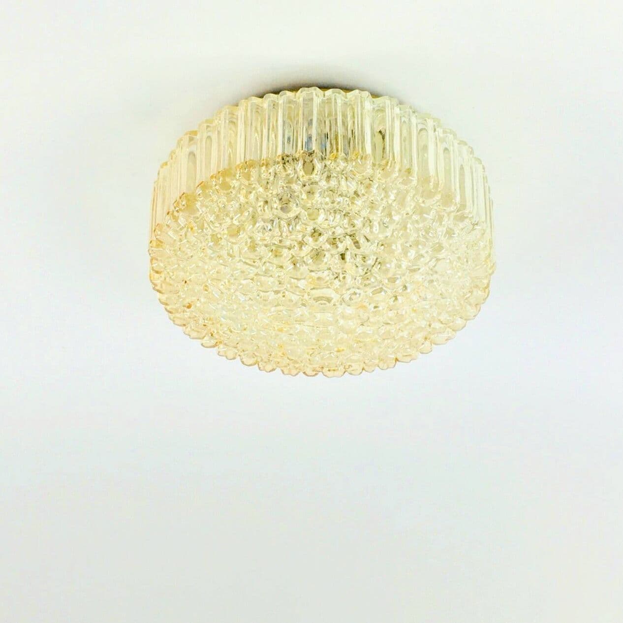 Lampa sufitowa Bubble, złoty, szkło kryształowe, proj. H. Tynell, Limburg, Niemcy, lata 60. - 295460