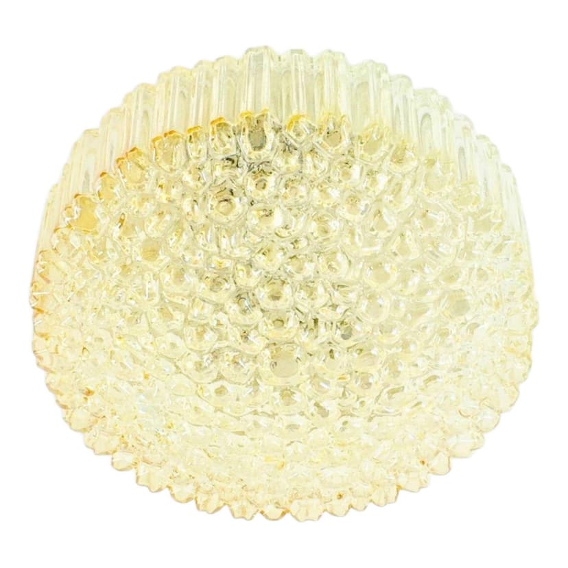 Lampa sufitowa Bubble, złoty, szkło kryształowe, proj. H. Tynell, Limburg, Niemcy, lata 60.
