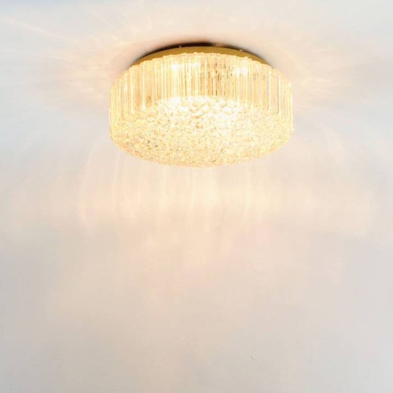 Lampa sufitowa Bubble, złoty, szkło kryształowe, proj. H. Tynell, Limburg, Niemcy, lata 60. - 295465