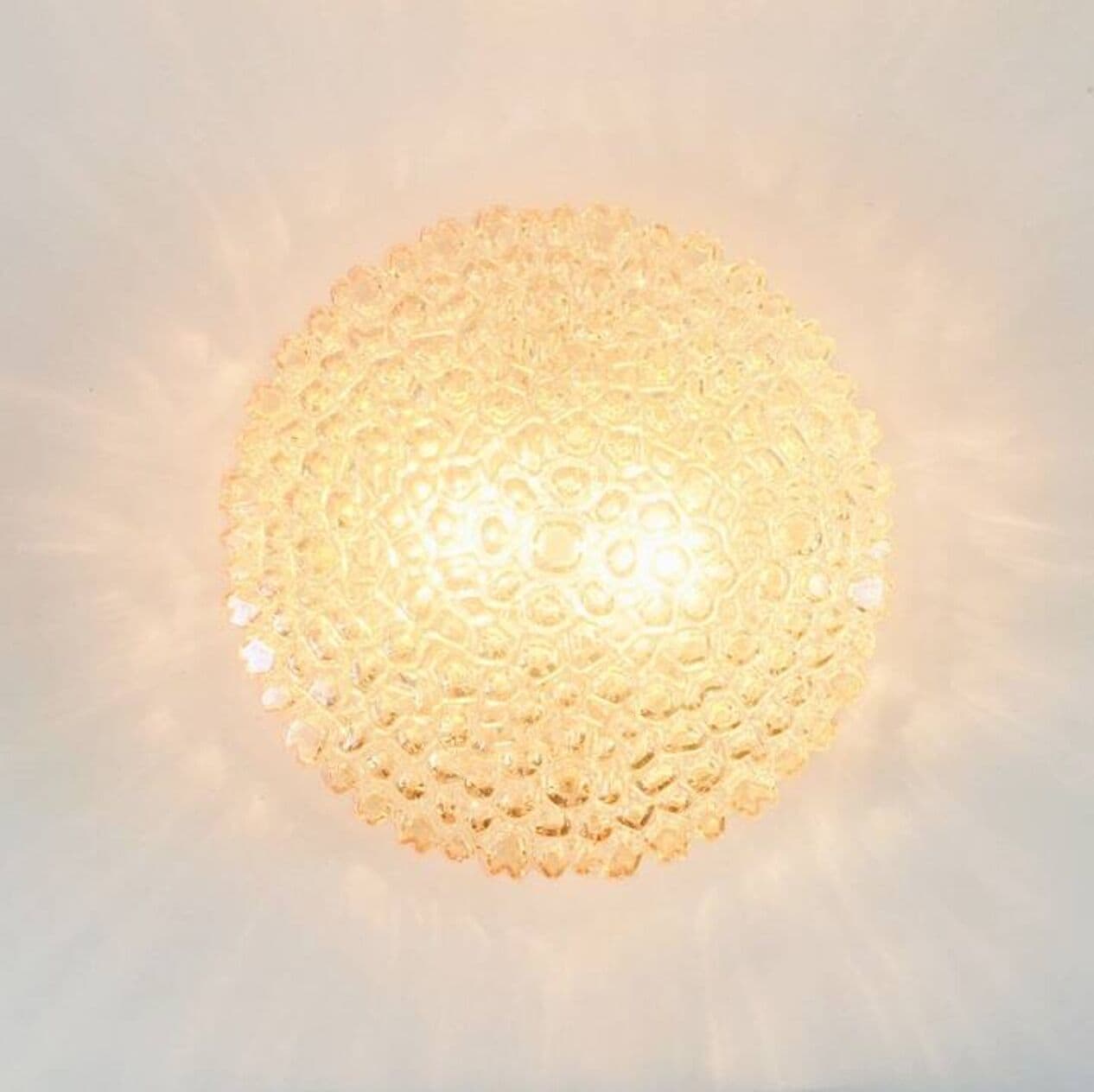 Lampa sufitowa Bubble, złoty, szkło kryształowe, proj. H. Tynell, Limburg, Niemcy, lata 60. - 295464