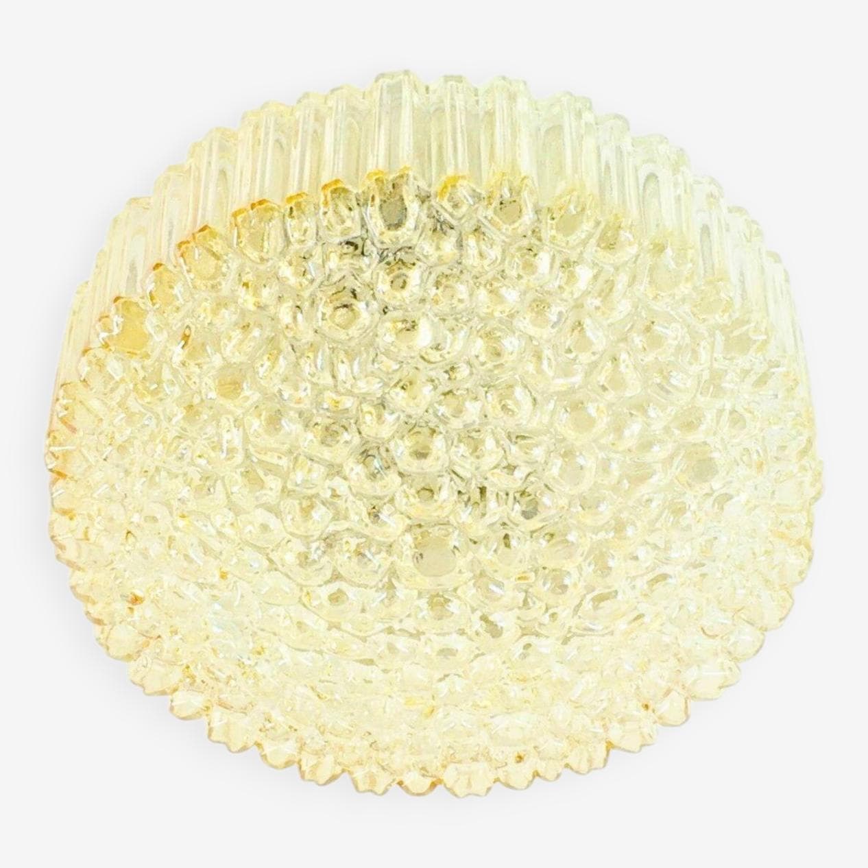 Lampa sufitowa Bubble, złoty, szkło kryształowe, proj. H. Tynell, Limburg, Niemcy, lata 60. - 295459