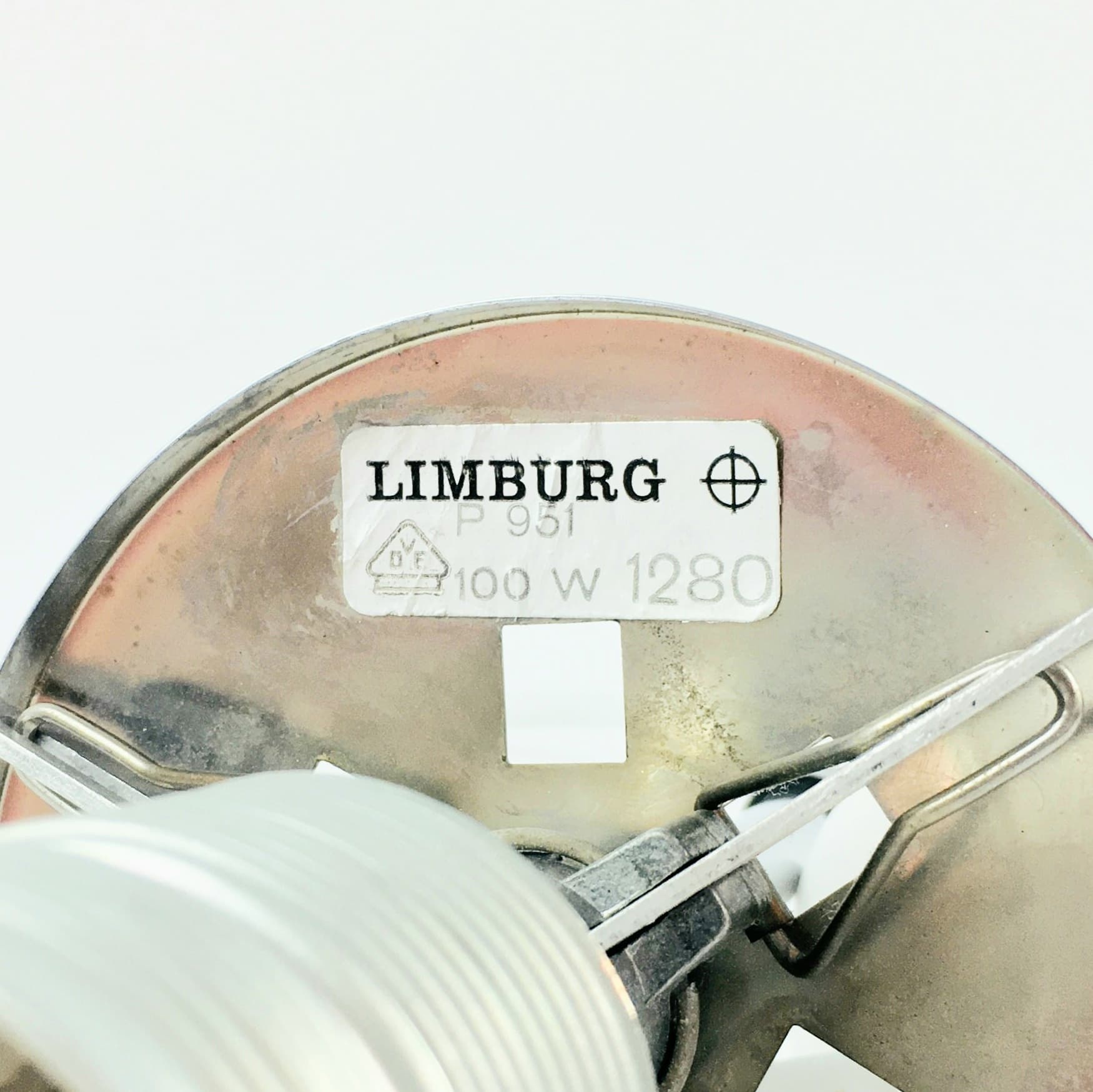 Ceiling Lamp Bubble, transparent light amber glass, gold brass, by H. Tynell, Limburg, Germany, 1970s - 304687