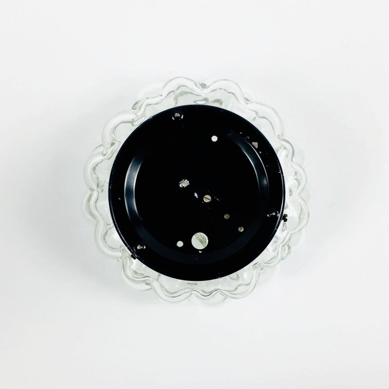 Para kinkietów Bubble, szkło transparentne, proj. H. Tynell, Limburg, Niemcy, lata 60. - 295402