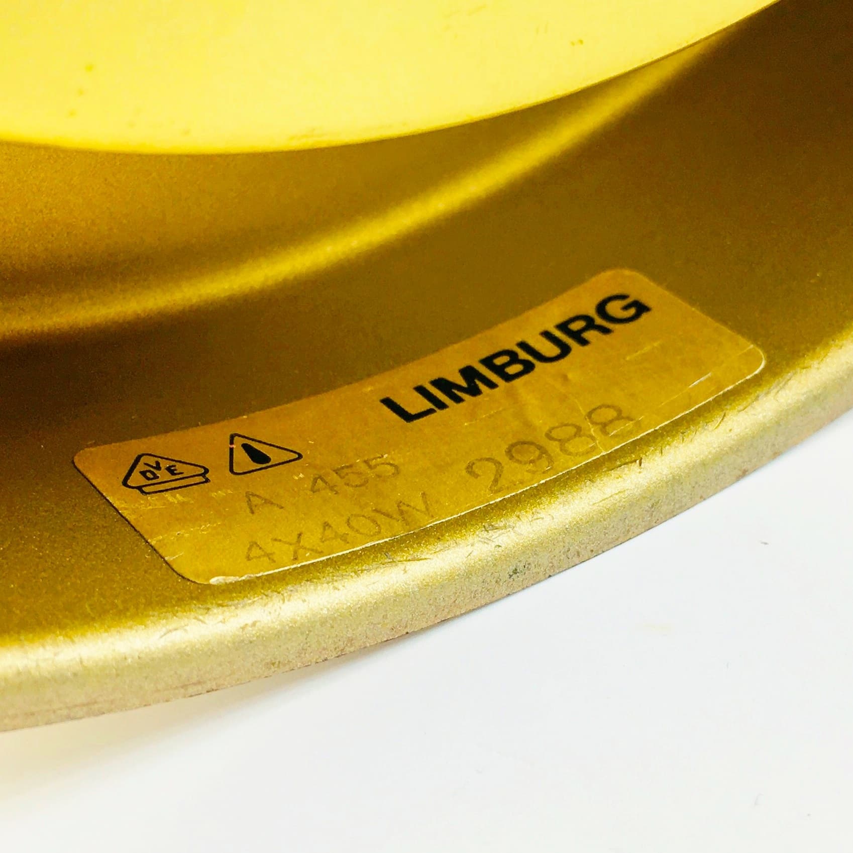 Lampa sufitowa/plafon, Space Age, szkło butelkowe/brązowe, mosiądz, Limburg, Niemcy, lata 70. - 308967