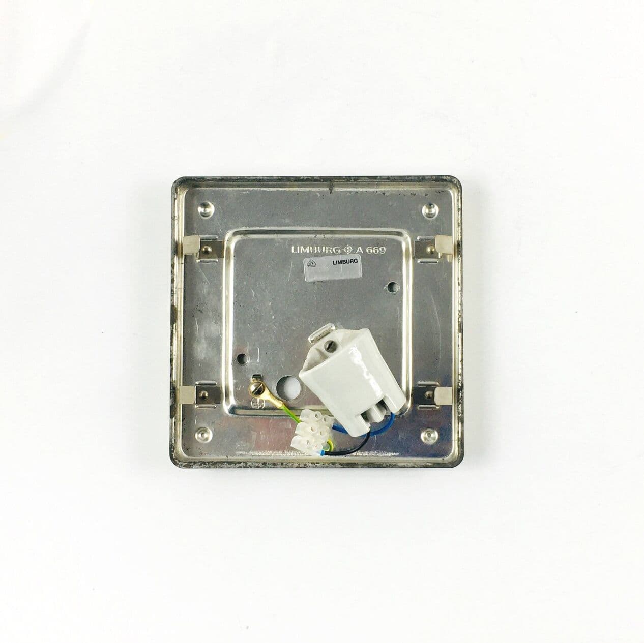 Lampa sufitowa, szkło złote transparentne, proj. H. Tynell, Limburg, Niemcy, lata 70. - 295362