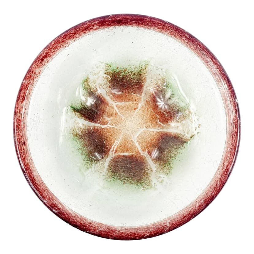 Bowl Ikora, transparent brown green glass, by K. Wiedmann, WMF, Germany, 1930s.
