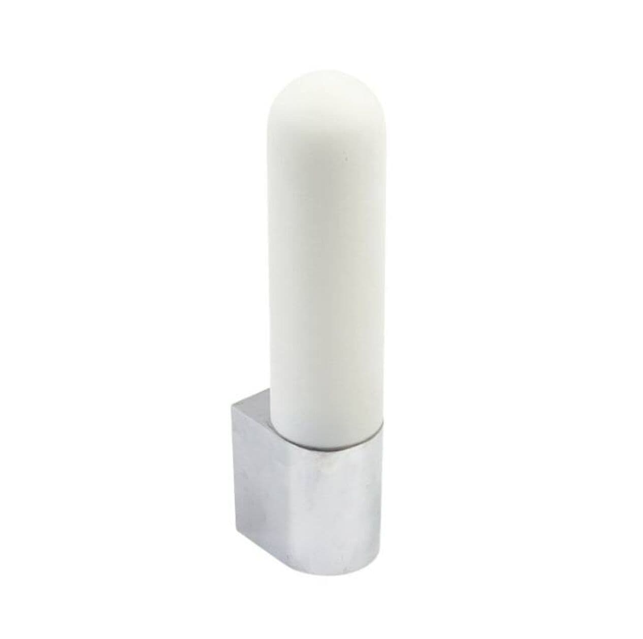 Kinkiet, opalowe szkło białe, chrom srebrny, Limburg, Niemcy, lata 70. - 295272