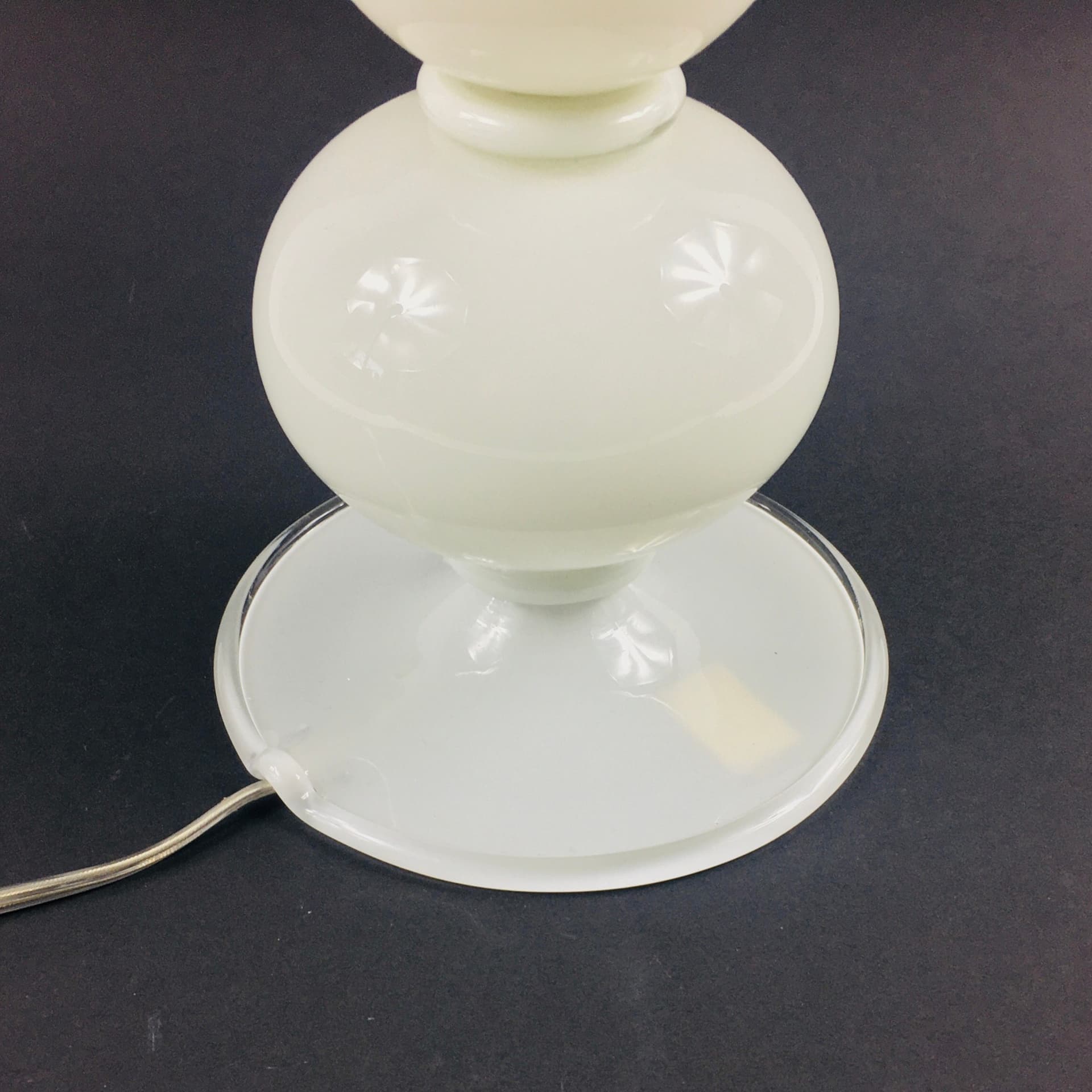 Lampa stołowa Murano, szkło białe, proj. Barovier & Toso, Włochy, lata 40./50. - 314258
