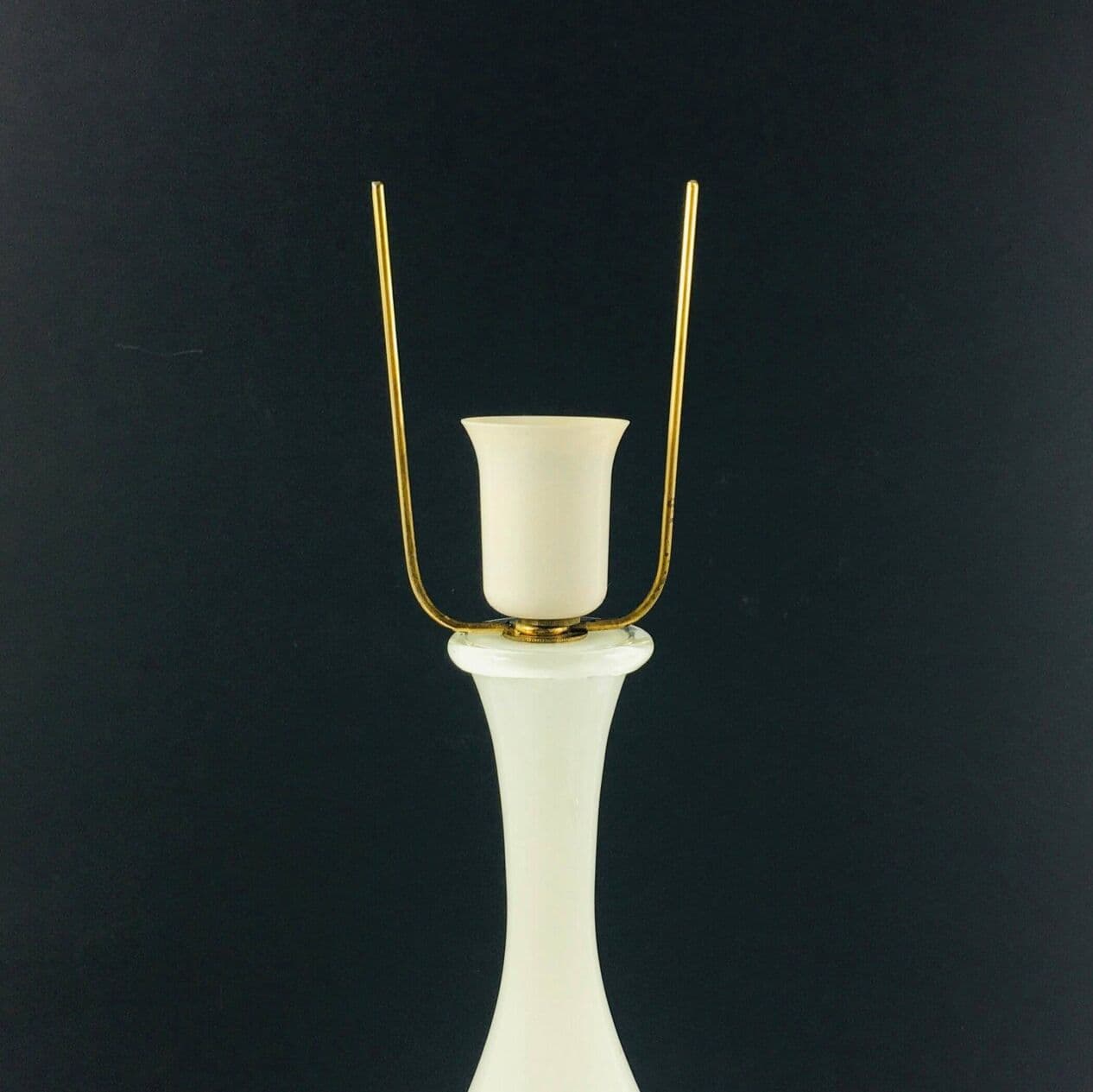 Lampa stołowa Murano, szkło białe transparentne, proj. Barovier & Toso, Włochy, lata 60. - 295241