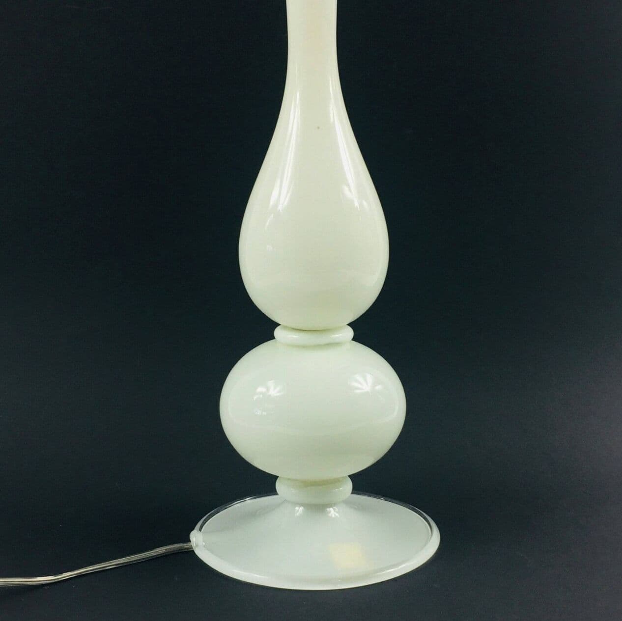 Lampa stołowa Murano, szkło białe transparentne, proj. Barovier & Toso, Włochy, lata 60. - 295243