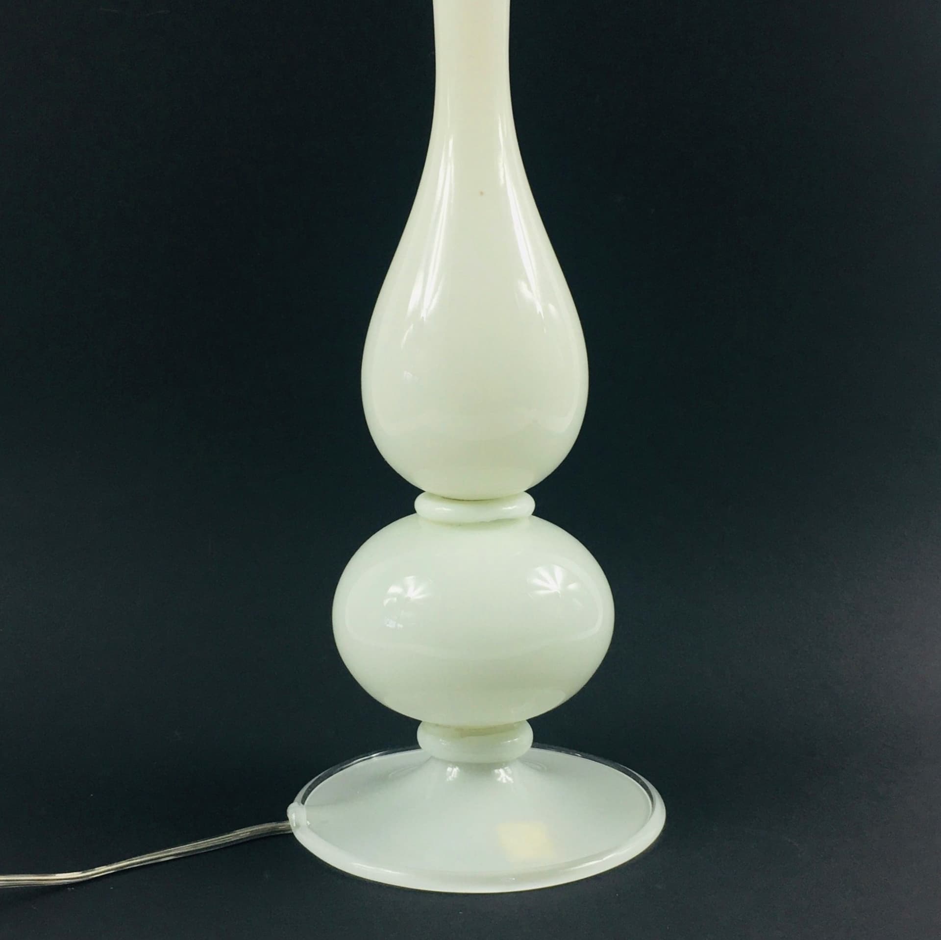 Lampa stołowa Murano, szkło białe, proj. Barovier & Toso, Włochy, lata 40./50. - 314254