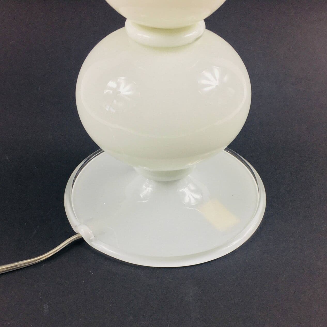 Lampa stołowa Murano, szkło białe transparentne, proj. Barovier & Toso, Włochy, lata 60. - 295247