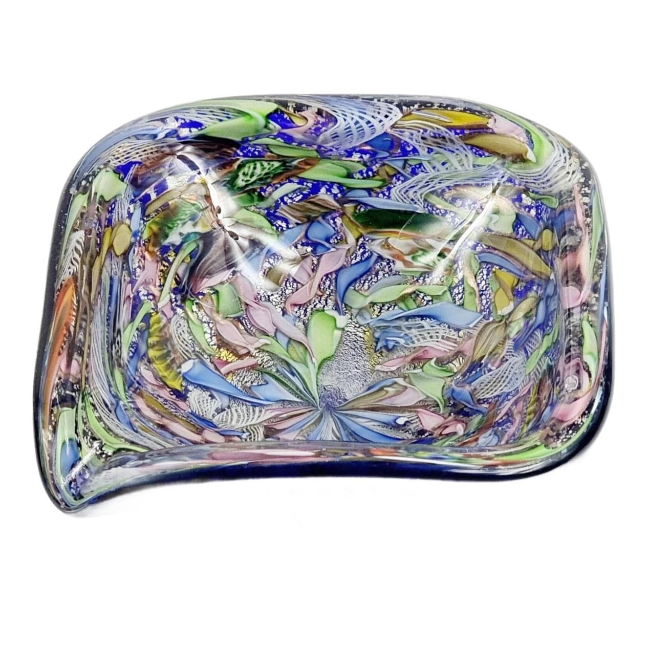 Bowl Tutti Frutti, multicolour glass, by D. Martens, Italy, 1960s.